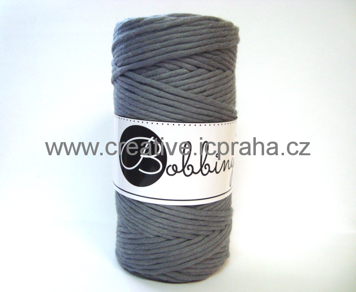 BobbinyMacrame Regular100m/3mm - Steel
